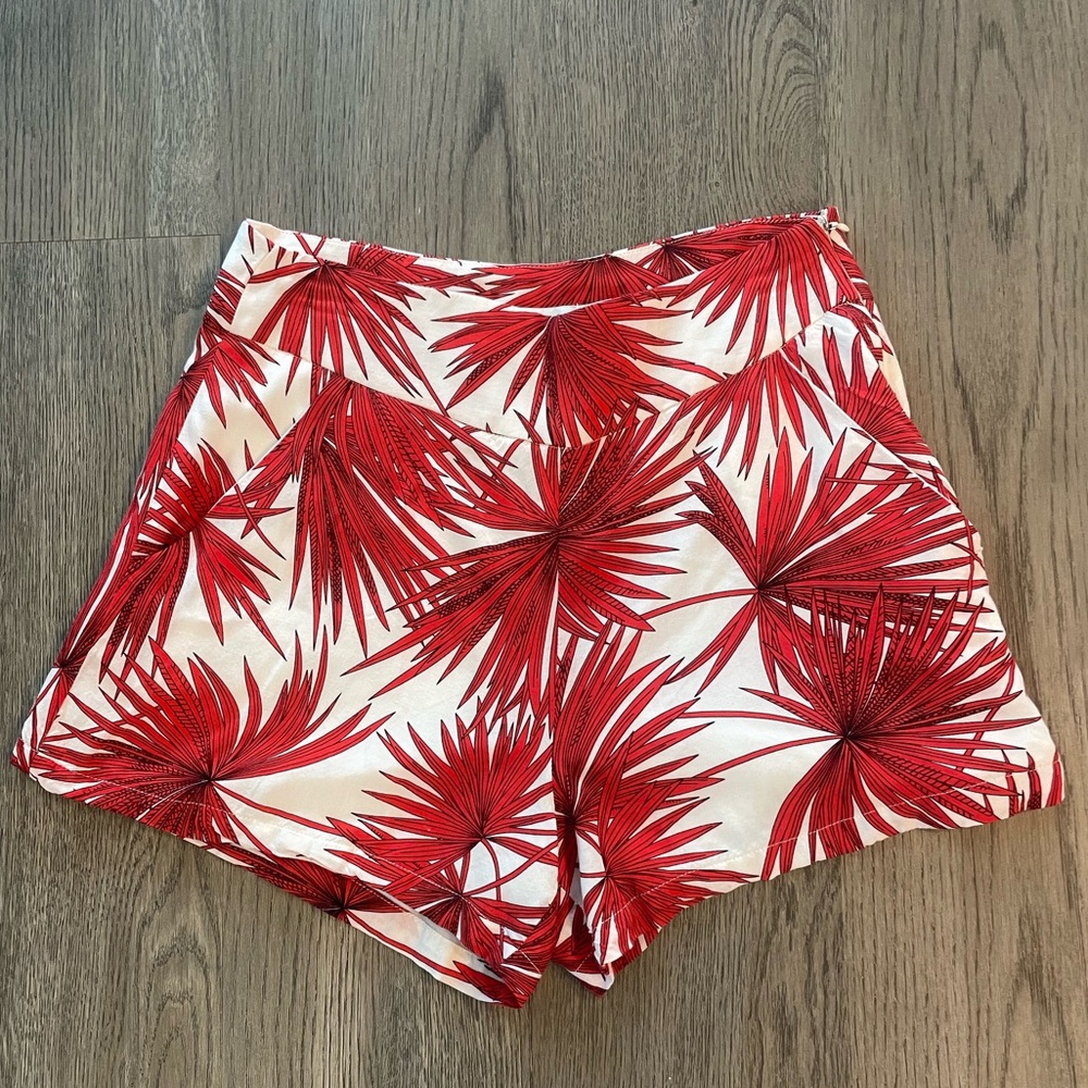 Bishop + Young Red Palm Leaves Shorts - Size S